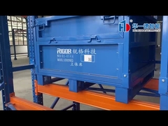 Armazenamento empilhável e dobrável Paleta de malha de arame de aço Caixa de trabalho recipiente de paleta de malha de arame