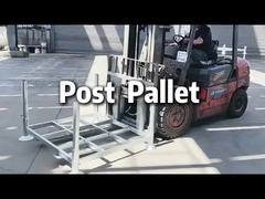 Estante de paletes com postes de aço metálico empilhável grande em aço galvanizado por imersão a quente para armazenamento de armazém removível