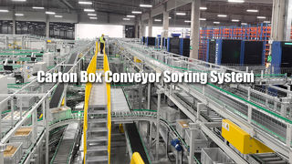 Sistema de classificação de transportador de caixa de papelão 02