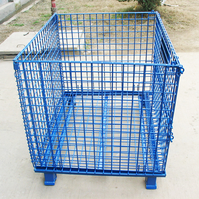 A51: Contenedor de malha de arame de borracha de plástico, caixa de armazenamento dobrável, recipiente de arame