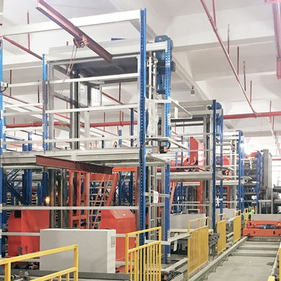 Sistema Automático de Armazenamento e Recuperação ASRS com Carrinho Shuttle Bidirecional e Transportador, Sistema de Estantes Pallet Runner