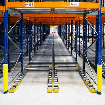 Racks de fluxo de paletes por gravidade Racks de gravidade Racks de armazenamento Racks de armazenamento Racks de gravidade
