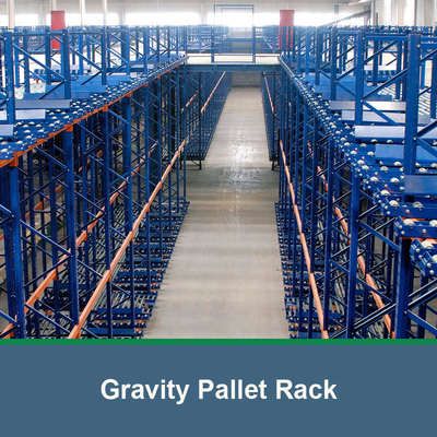 Racks de fluxo de paletes por gravidade Racks de gravidade Racks de armazenamento Racks de armazenamento Racks de gravidade