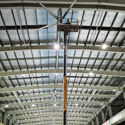 Grandes ventiladores de teto HVLS para armazém, grandes ventiladores de teto industriais para fábrica, ventiladores W.