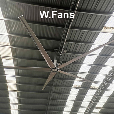 Grandes ventiladores industriais para oficinas grandes ventiladores HVLS com lâminas anti-colisão