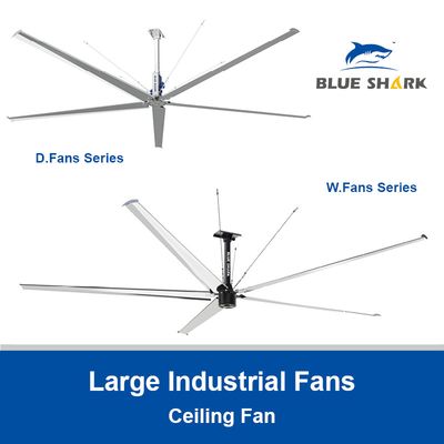 Grandes ventiladores de teto HVLS industriais para grandes ventiladores de oficina de fábrica