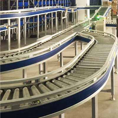 Sistema de classificação transportadora de caixa de papelão, sistema flexível de transporte de rolo por gravidade, classificação de logística, rack de armazenamento de armazém