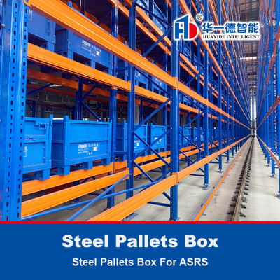 Caixa de paletes de aço para paletes de metal ASRS Container de paletes de ferro