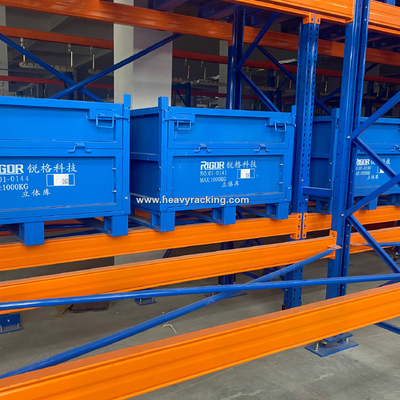 Caixa de paletes de aço para paletes de metal ASRS Container de paletes de ferro