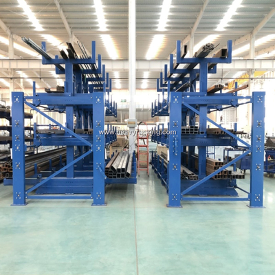 Cantilever Racking Roll Out Telescópica Cantilever Rack para armazenamento de tubos de aço longos