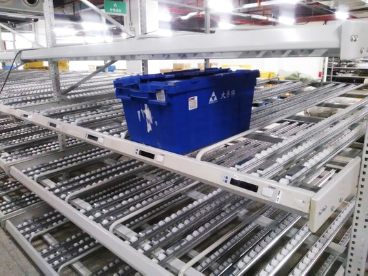 A24: Cartão de rack de fluxo de gravidade de rolos Racking rolos transportadores racks com rolos de liga de alumínio