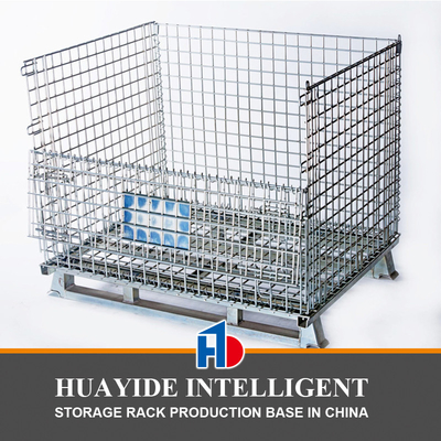 B05: Contenedor de malha de arame galvanizado Caixa de armazenamento dobrável Contenedor de arame