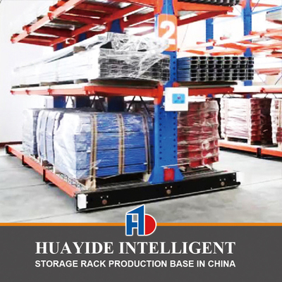 Cantilever Rack de armazenamento de carga pesada Cantilever Rack elétrico móvel para folhas de tubos Materiais longos