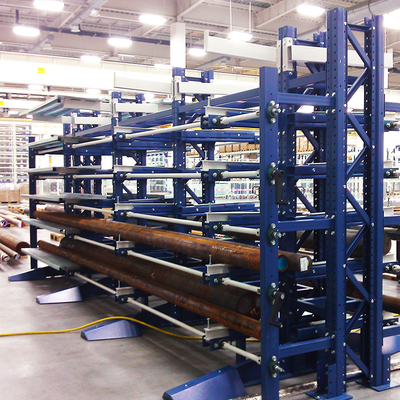 A13: Prateleira telescópica manual de cantilever para prateleiras de armazenagem de material longo