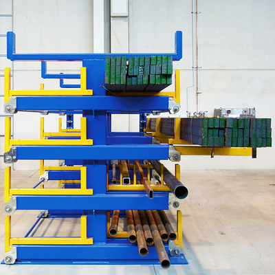 A13: Prateleira telescópica manual de cantilever para prateleiras de armazenagem de material longo