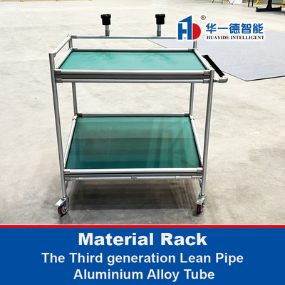 Material sistema de rack feito a partir da terceira geração Lean Pipe Alumínio Alloy Tube montar Carrinho de mão