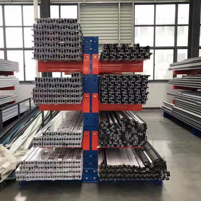 B23 Armazéns industriais de carga pesada, prateleiras de cantilever de lado único ou duplo para armazenamento de tubos