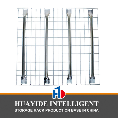 B33 Tamanho padrão de armazém Flare Waterfall Soldado Aço Galvanizado Metal de armazenamento Deck de malha de arame para estantes de paletes