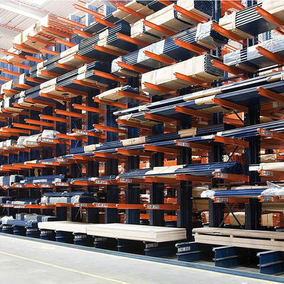 Q235B Sistema de estantes de cantilever de aço pesado OEM revestido em pó