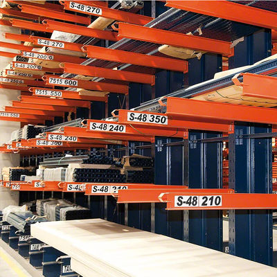 Q235B Sistema de estantes de cantilever de aço pesado OEM revestido em pó