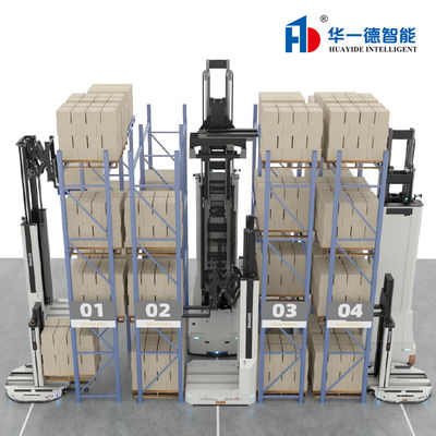 AS/RS (VFR+VNA+Q1P),VFR+Very Narrow Aisle+ Large and Small Car,Very Narrow Aisle Fork-type Autonomous Mobile Robot for Warehouse Pallet Stacking and Handling (Robô móvel autônomo do tipo garfo com um corredor muito estreito para empilhar e manusear paletes no armazém)