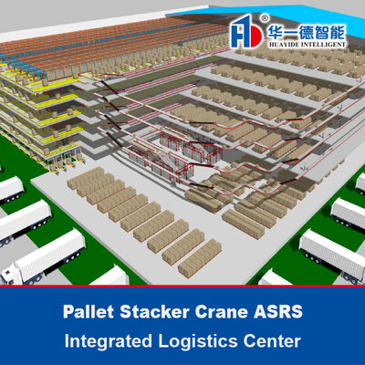Centro Logístico Integrado Pallet Stacker Crane ASRS Sistema Automático de Armazenamento e Recuperação