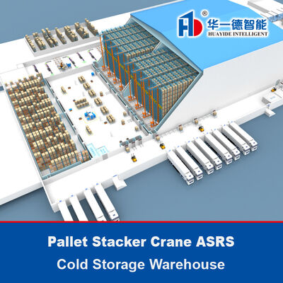Armazenamento a frio Armazém Pallet Stacker Crane ASRS Centro de Logística Sistema automático de armazenamento e recuperação