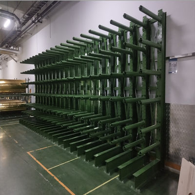 Q345 Estante de cantilever de aço de dois lados 1000 kg com colunas robustas