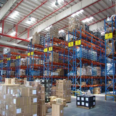 Q235 Estante de armazenamento de paletes de aço pesado de 76,2 mm Sistema de estante de paletes seletivo