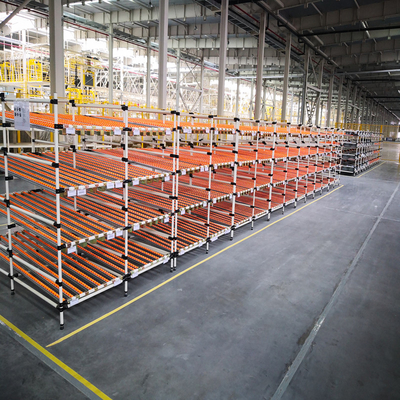 B47: Estante de fluxo de armazenamento para caixa de armazenamento de cartão Estante de fluxo de armazenamento por gravidade de rolos Estante de fluxo de cartão
