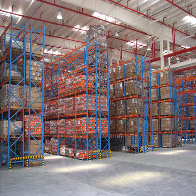 Sistema de estantes de paletes de carga pesada ajustável com feixe RHS 80x60