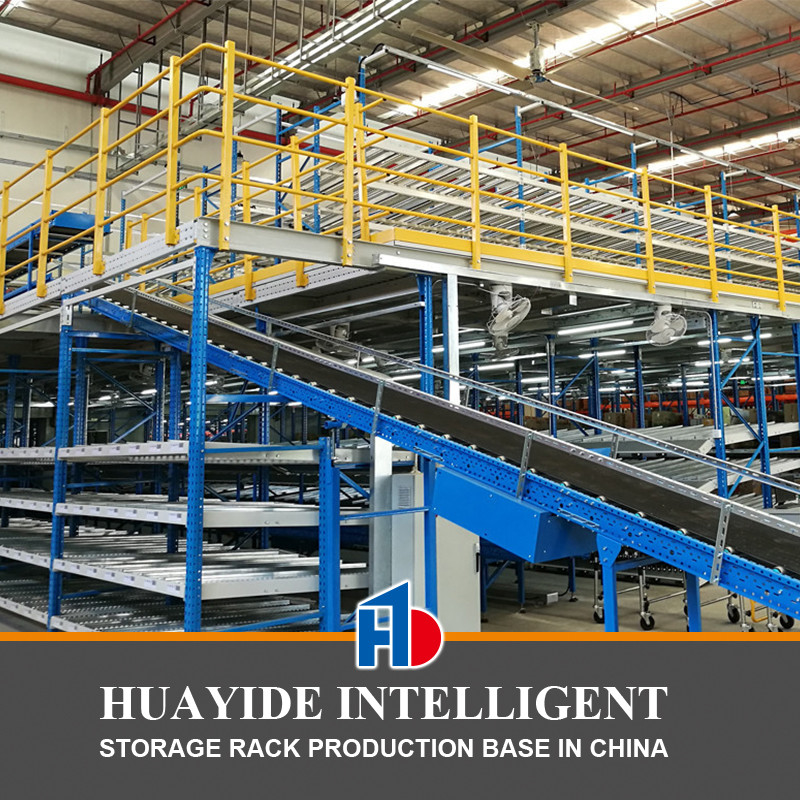 A25: Estantes de mezzanine suportados por estantes de cartão, estantes de fluxo de cartão, estantes de vários níveis, estantes de armazenamento de armazém