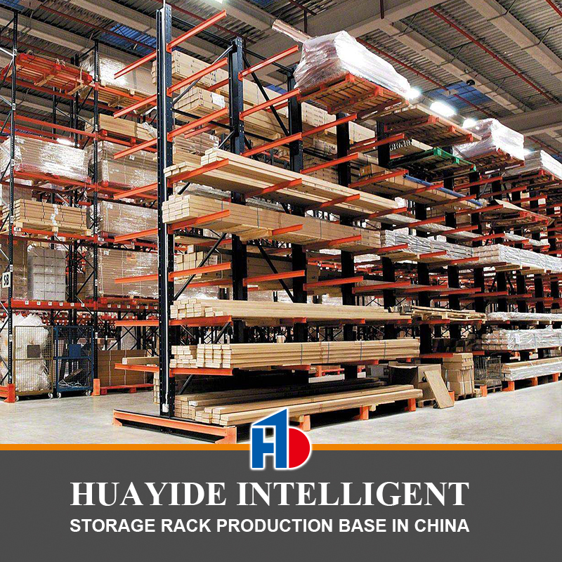 Q235B Sistema de estantes de cantilever de aço pesado OEM revestido em pó