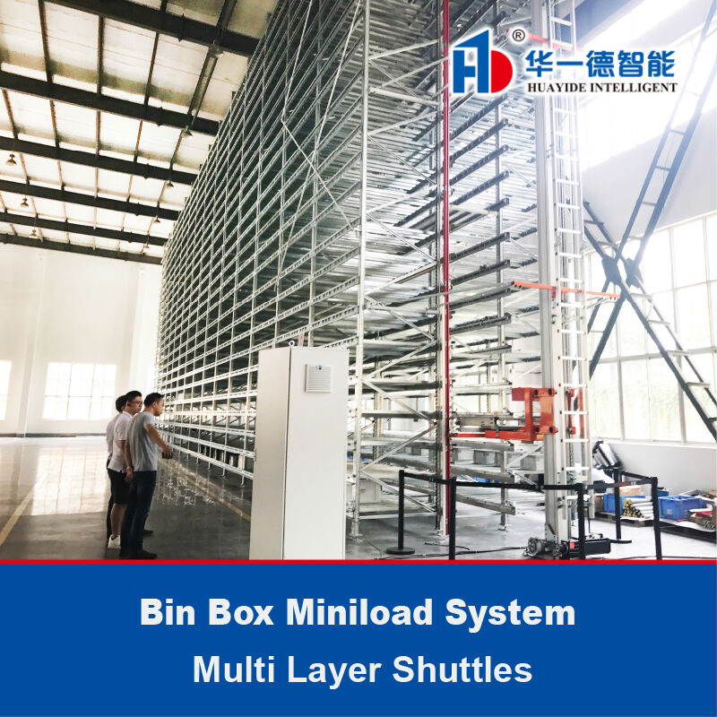 Sistema Miniload Bin Box Shuttles Multi Camadas Miniload stacker crane ASRS Sistema automático de Separação e Recuperação de Caixas